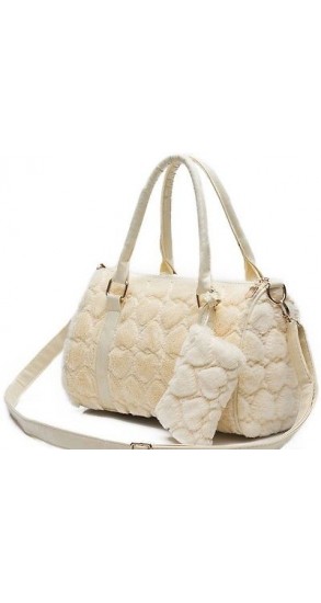 White Heart Handbag