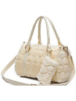 White Heart Handbag